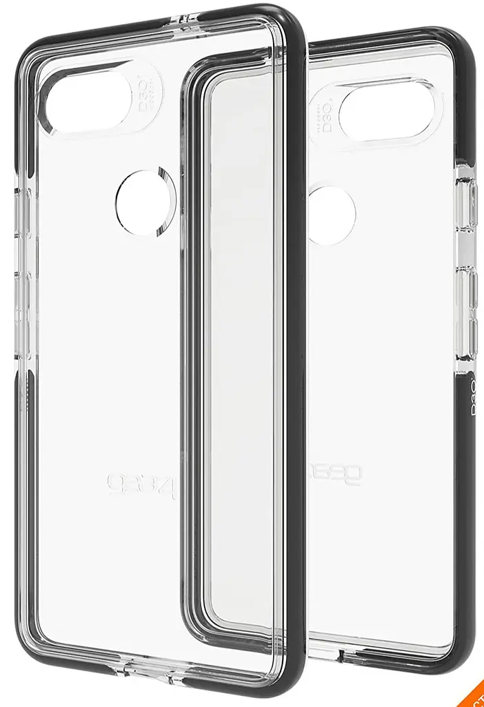 Протиударний прозорий чохол GEAR4 Piccadilly D3O з антимікробним покриттям для Google Pixel 3a (5.6") Black + Transparent