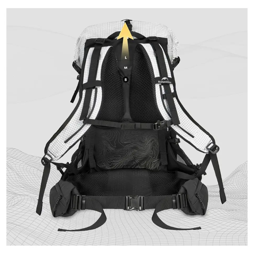 Рюкзак туристичний Naturehike Helium CNK2450XB016, 40 л, білий, M - фото 4