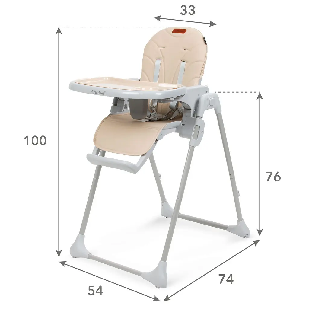 Стульчик для кормления Kidwell Beno Beige (5901130091539) - фото 9