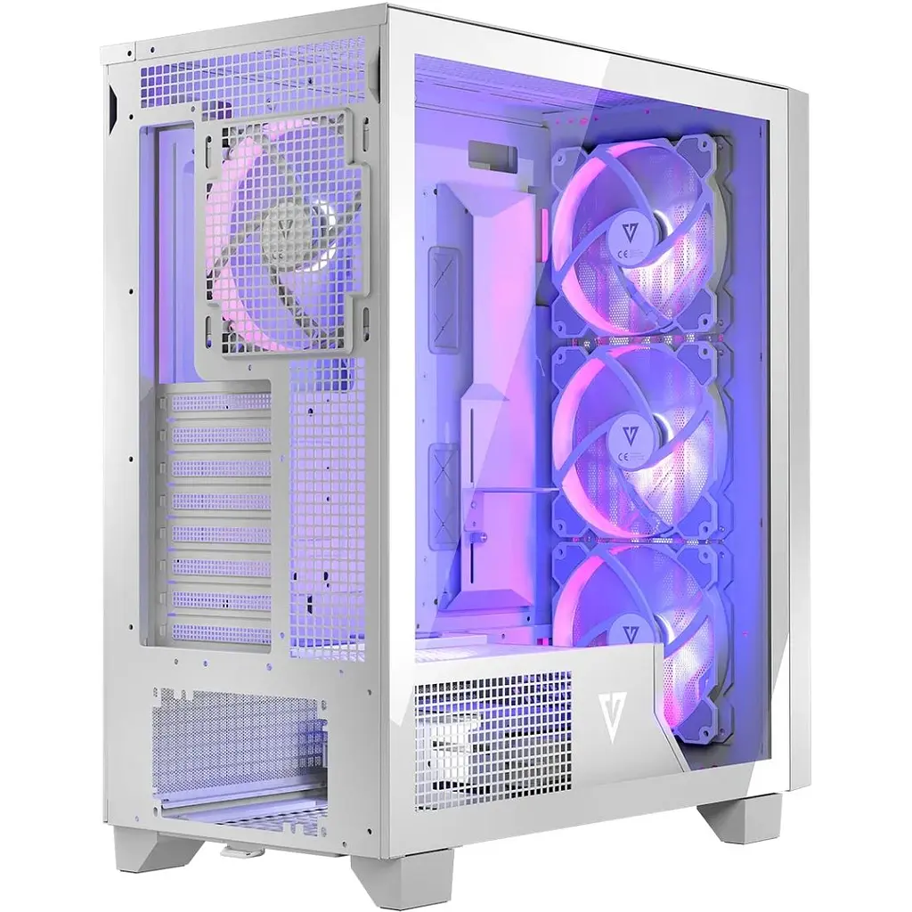 Корпус Modecom VOLCANO PERUN APEX ARGB MIDI WHITE 4x140 мм fans USB 3.0x2+TYPE-C без БЖ ATX (AT-PERUN-4F-ARGB-20-00000) - фото 6