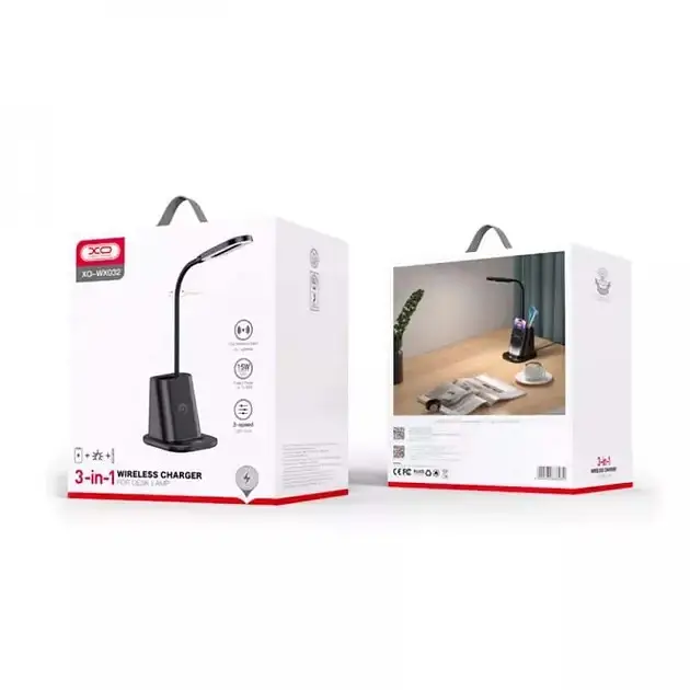 Лампа настільна із зарядкою XO WX032 (pen holder + desk lamp + wireless charger) 3 in 1 - фото 5