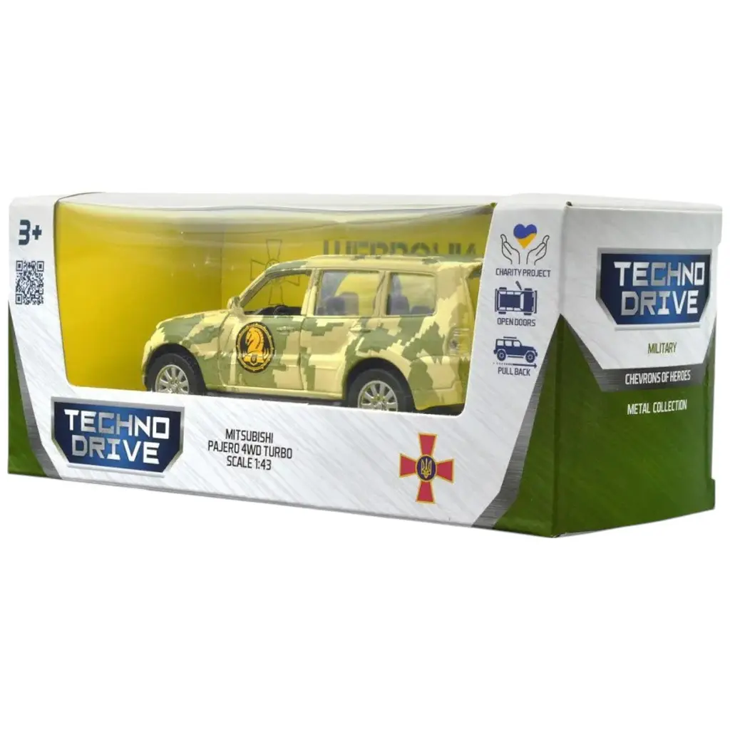 Автомодель TechnoDrive 250361M серия Шевроны Героев Mitsubishi Pajero 4WD Tubro 47 ОМБр - фото 3