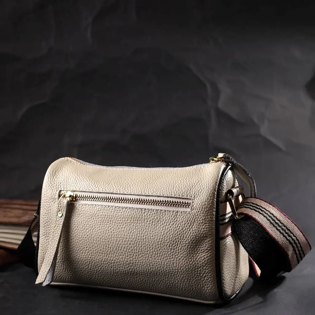 Дивовижна сумка для стильних жінок із натуральної шкіри Vintage 22264 білий - фото 7