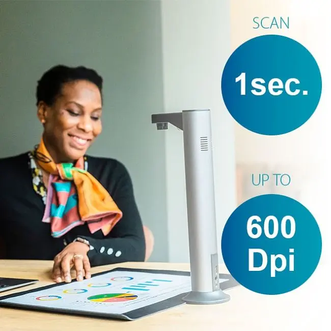 Сканер A3 Canon IRIScan Desk 7 Pro (85MP, 600dpi, 4912x3680, 4K Camera, USB, книжковий, чорний) (464415) - фото 5