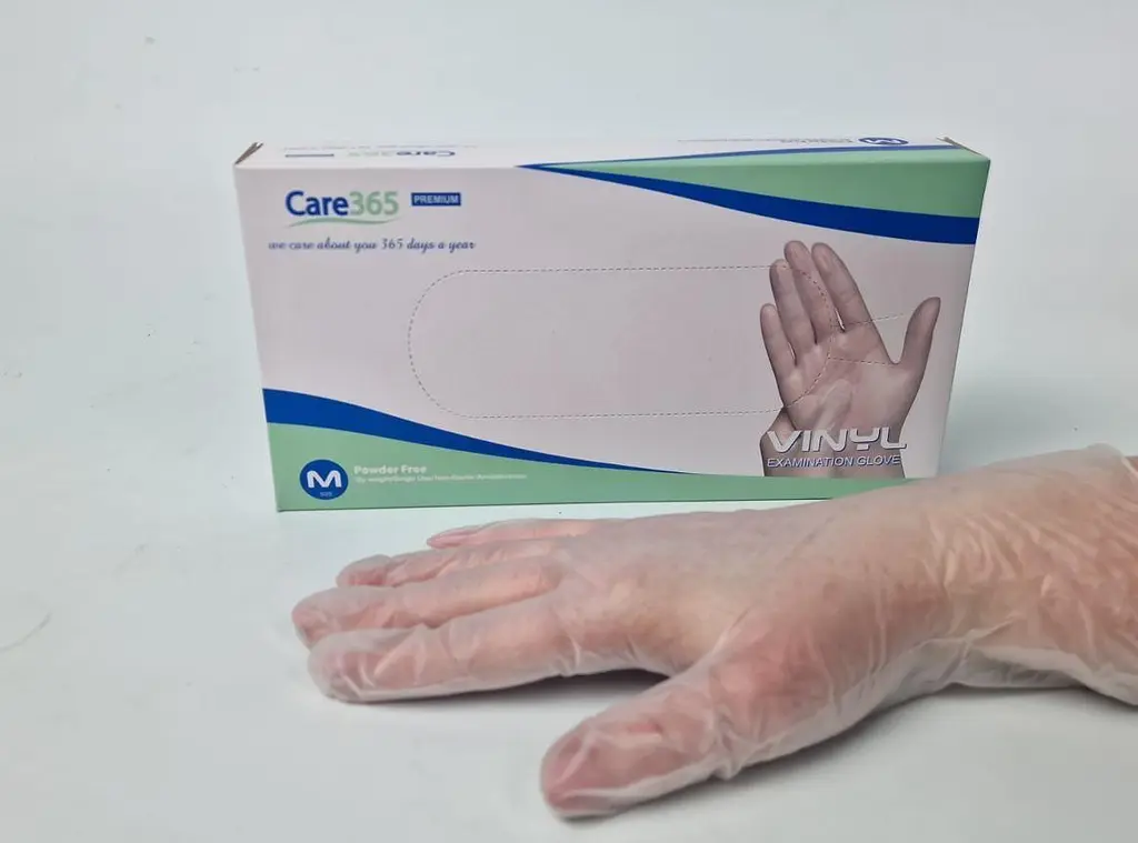 Рукавички вінілові Care 365 одноразові без пудри білі розмір М 100 шт. - фото 2
