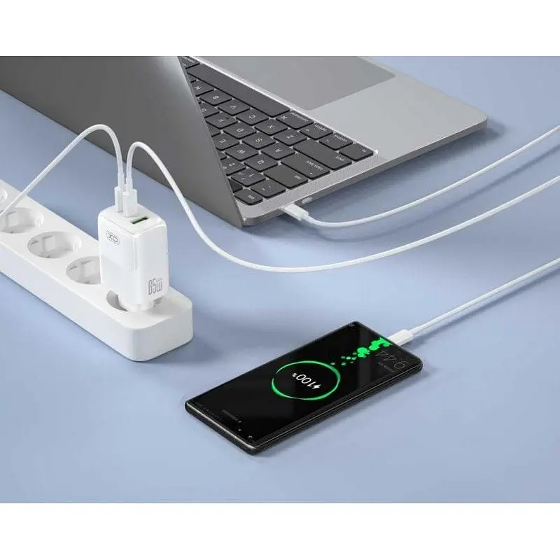 Мережевий зарядний пристрій XO L139 65W GaN nitride (1USB-A 45W+2USB-C 65W) - фото 2