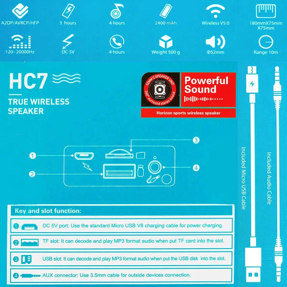 Портативна Bluetooth-колонка Hoco HC7 Pleasant sports BT speaker Червоний - фото 3