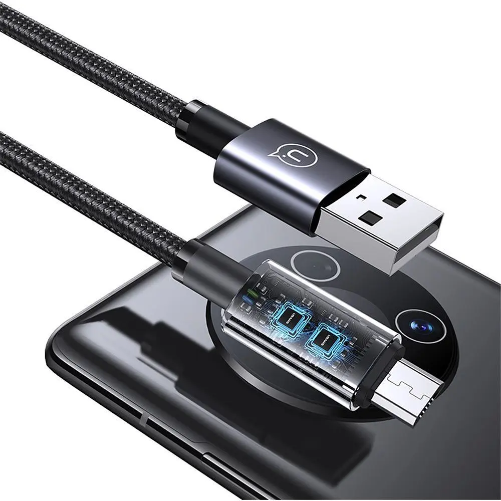 Кабель Usams US-SJ668 USB-A to Micro-USB 2A 1.2m Tarnish [138994] - фото 5