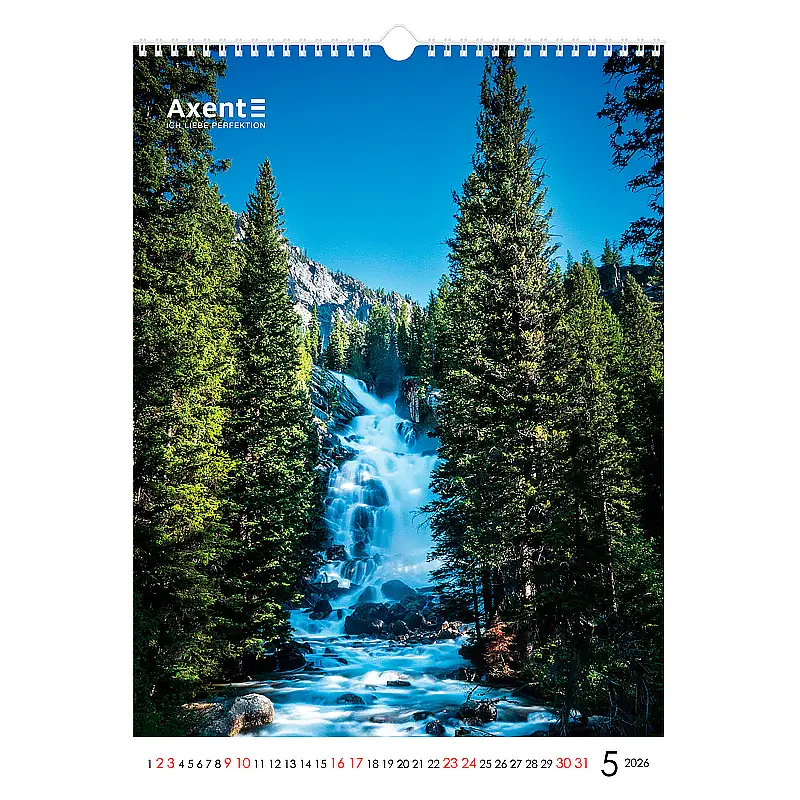 Календар настінний Axent А3 Waterfalls 2026 рік (8804-26-2-A) - фото 6