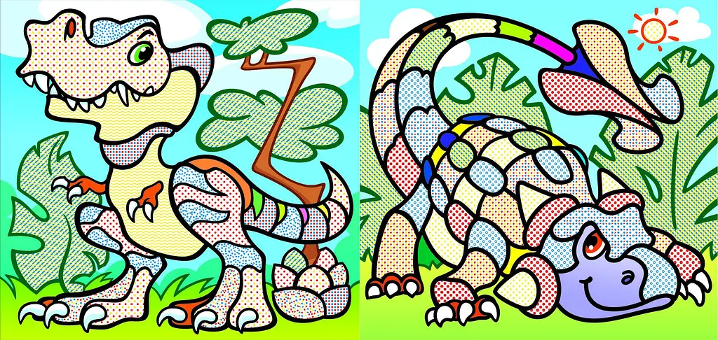 Водяна розмальовка Кристал Бук Динозаврики, з кольоровим фоном, 8 сторінок (F00023346) - фото 2