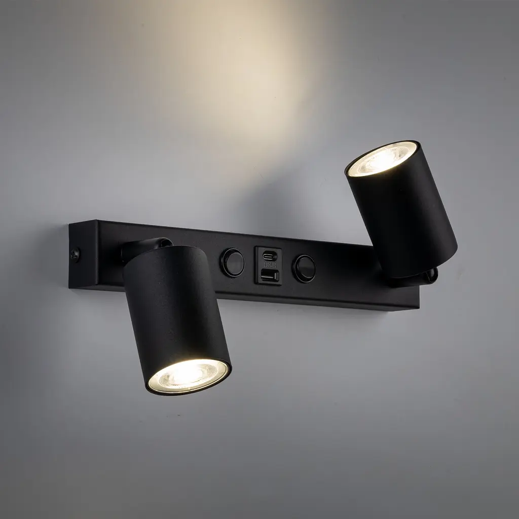 Бра, настенный светильник Tk Lighting 10277 Top GU10 2x10W IP20 Bk - фото 2