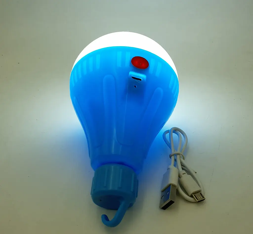 Кемпінгова LED лампа 30W акумуляторна знімна 18650 1200mAh світильник з гачком ліхтар світильник 15х8см UKC V09 - фото 5