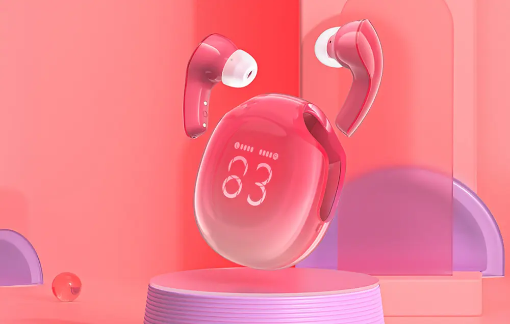 Беспроводные наушники Acefast TWS T9 красные - фото 3