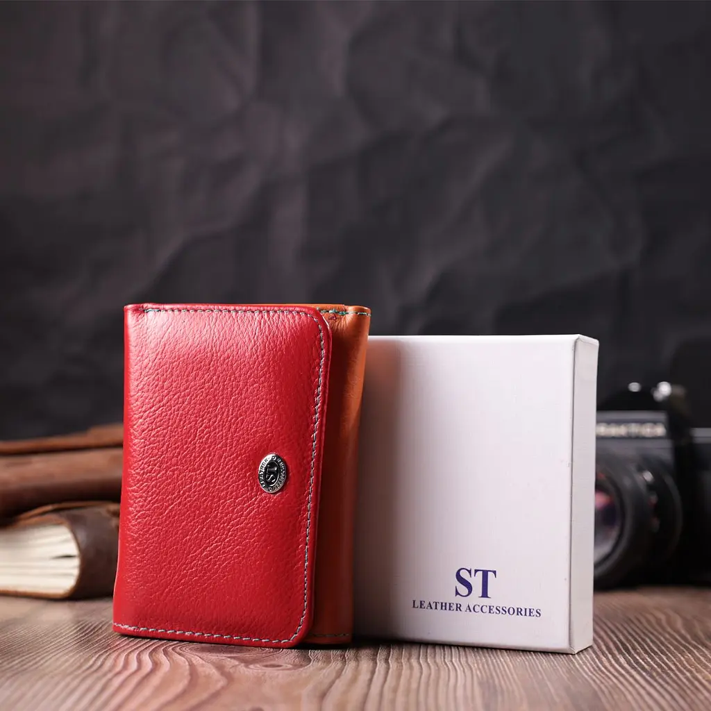 Яскравий гаманець для дівчат із натуральної шкіри ST Leather 22498 різнокольоровий - фото 9