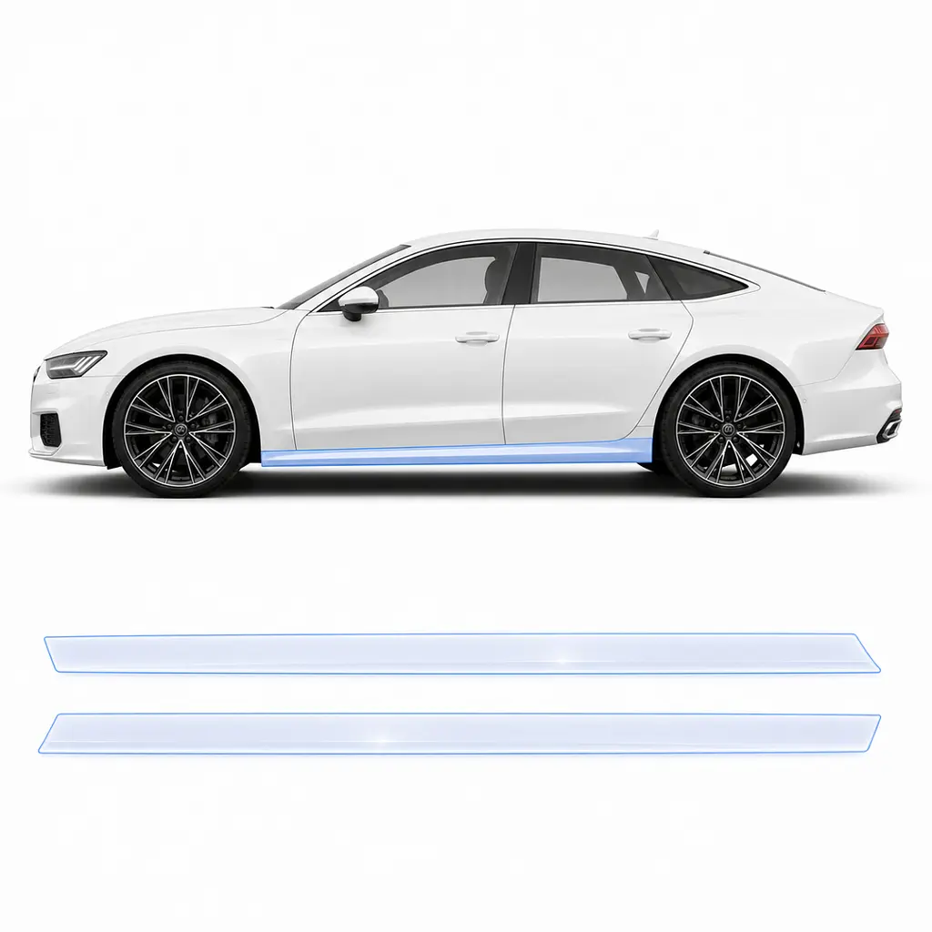 Антигравійна захисна бронеплівка за лекалами для Audi A7 C8 2018-2022 - нижня зона кузова