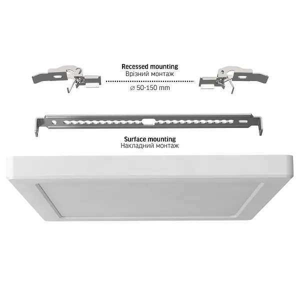 LED світильник квадратний VIDEX DL6S 18W 3000K-4000K-6500K White - фото 5