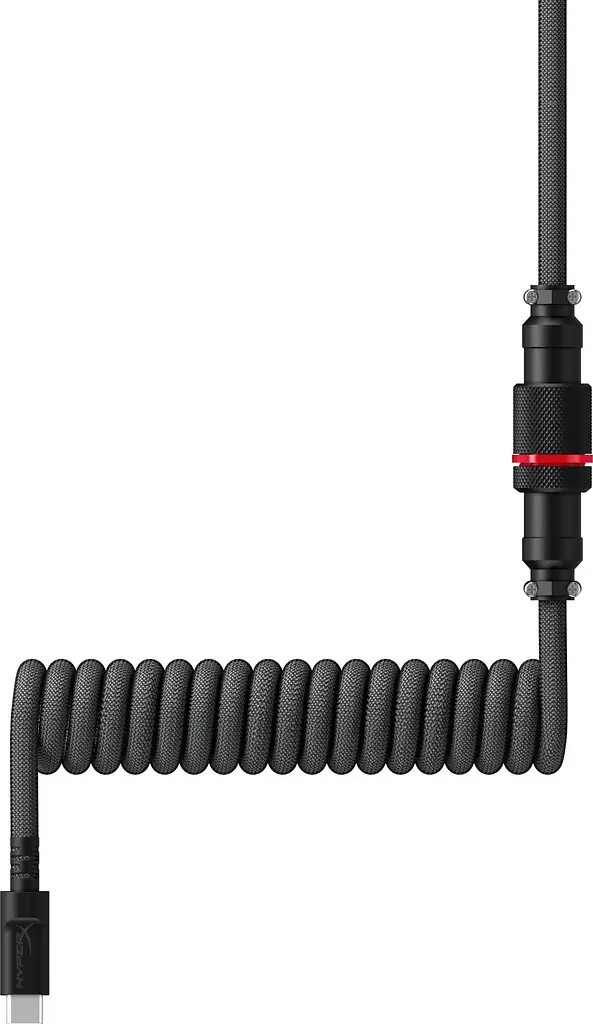 HyperX Кабель USB-A - USB-C спиральный, 1.37м Grey/Black - фото 3