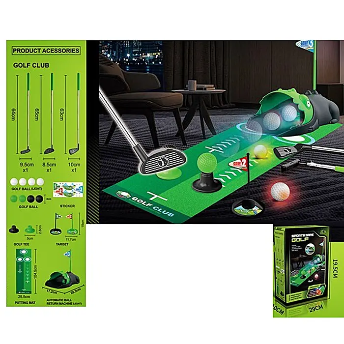 Детский игровой набор Гольф MR1365 с лункой динозавр, в коробке (6903317731039) - фото 4