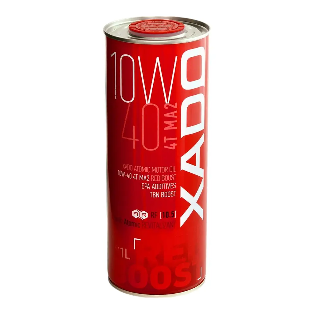 Моторна олива XADO Atomic 10W-40 4T MA2 RED BOOST 1 л ХА 26132 - фото 2