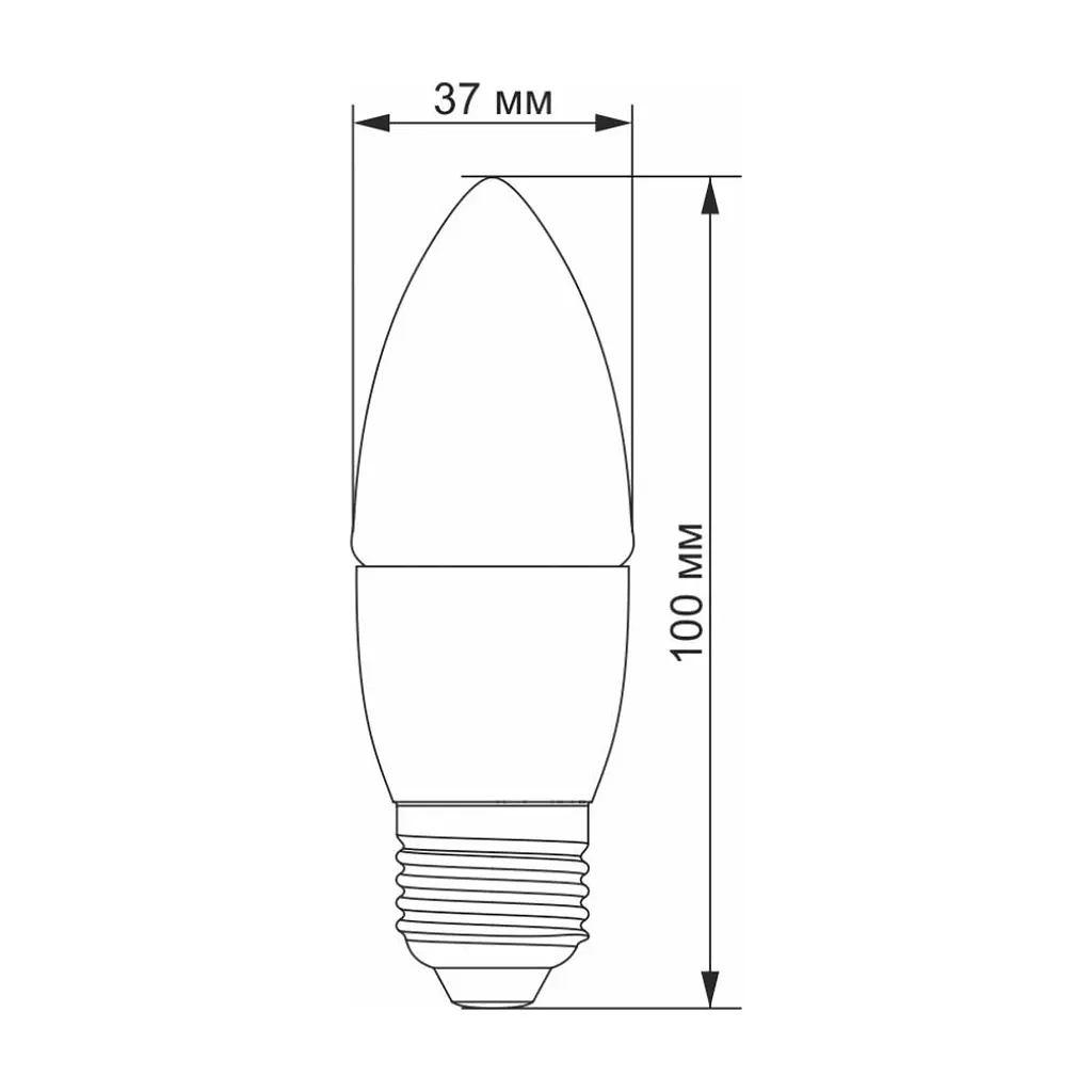 Лампочка Videx LED C37e 7W E27 3000K 220V (VL-C37e-07273) - фото 3