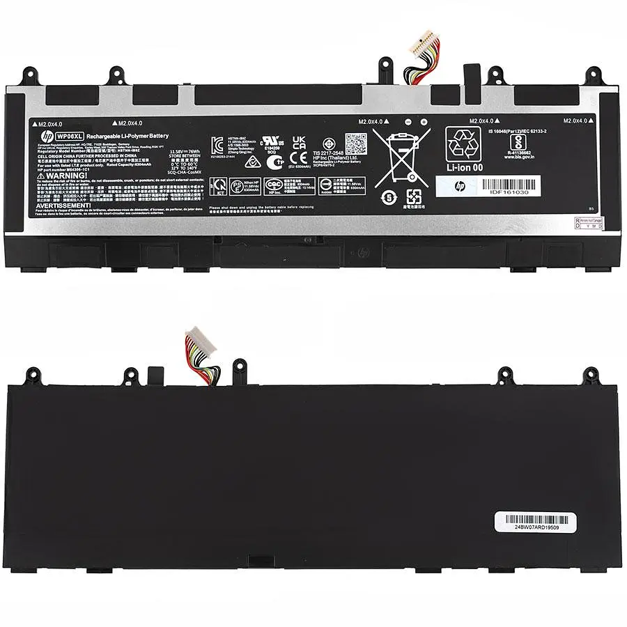 Батарея Hewlett Packard для ноутбука HP WP06XL (EliteBook 860 G9 865 G9) 11.58V 76Wh Чорний - фото 2