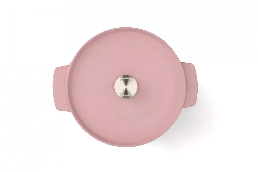 Каструля чавунна з кришкою KitchenAid 26 см 5,2 л колір суха троянда (CC007431-001) - фото 3