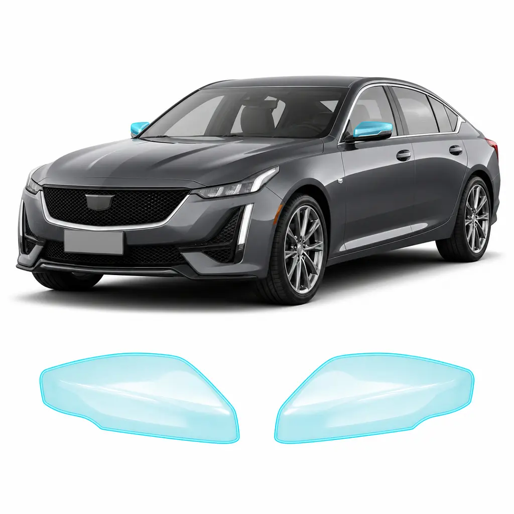 Антигравійна захисна бронеплівка за лекалами для Cadillac CT5 I 2019-2024 - дзеркала