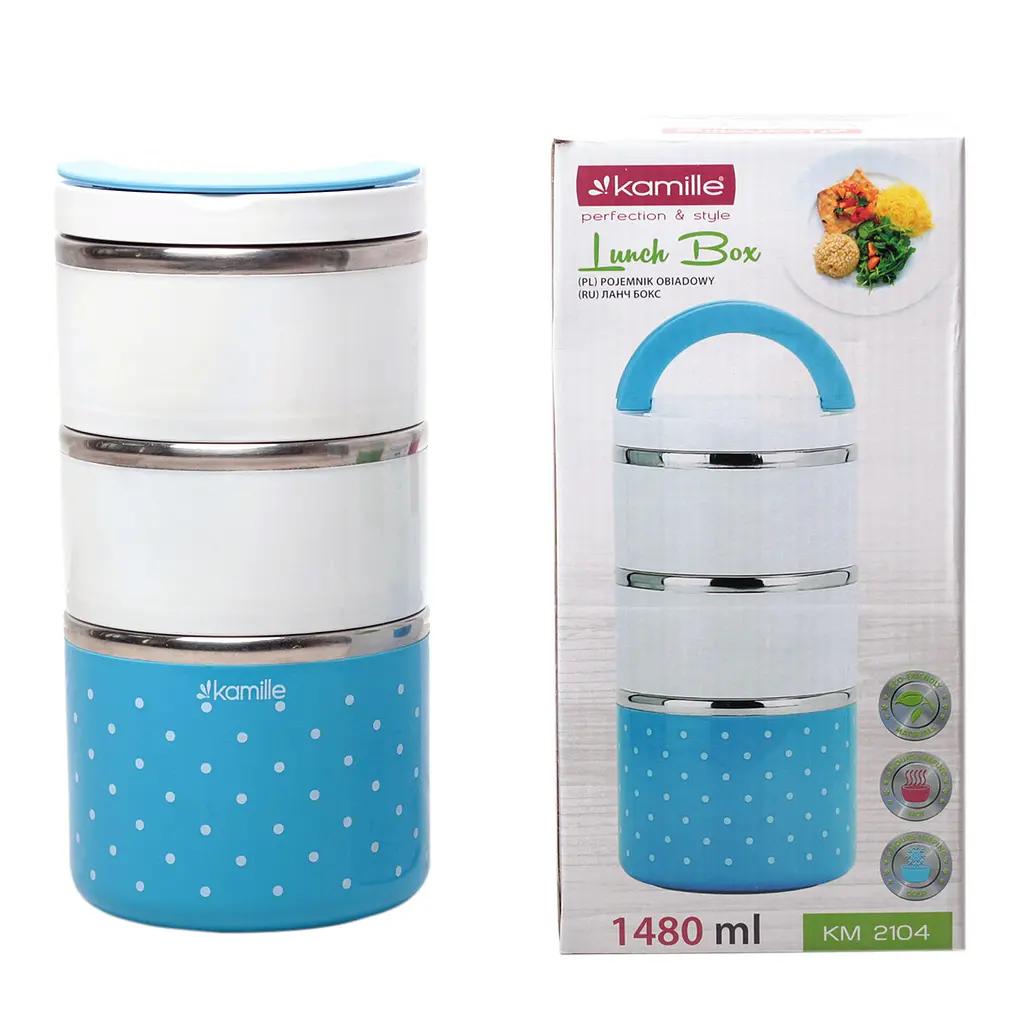 Ланч-бокс Kamille KM-2104 1480 мл синій