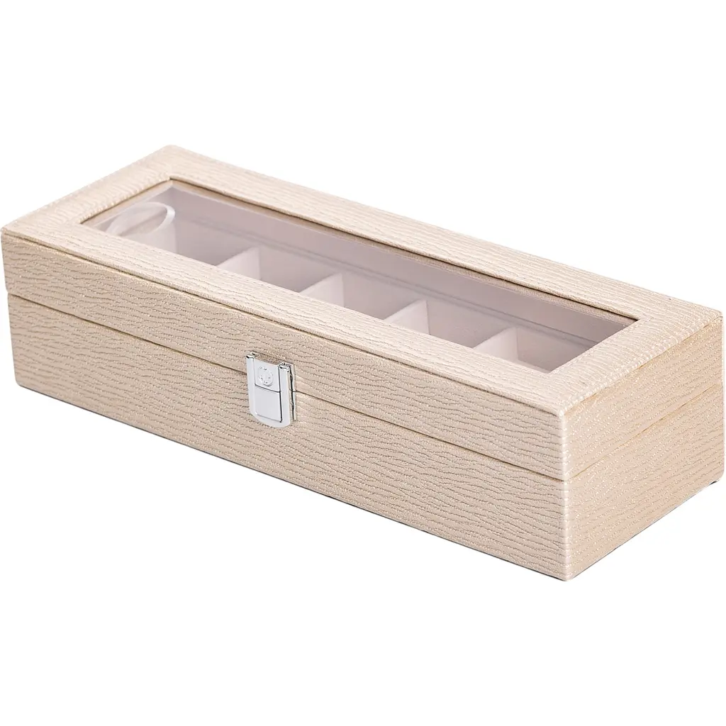 Скринька-органайзер для прикрас Yiwu на защіпці 31x11x8 см бежева HP-5-5BE - фото 6