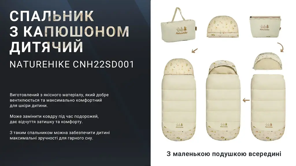 Спальний мішок Naturehike B180 CNH22SD001 Baby Beige (6927595799611) - фото 12