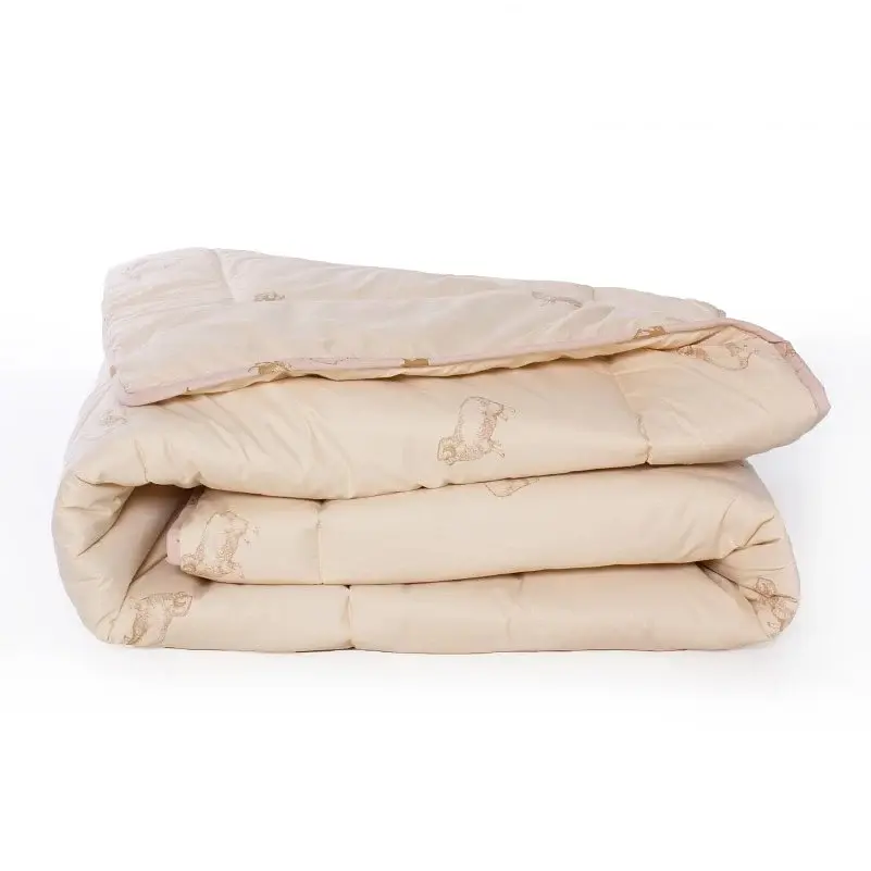 Набор MirSon шерсть №9563 Gold camel Wool деми одеяло 200х220 см + 2 подушки белый (2200010806236) - фото 4