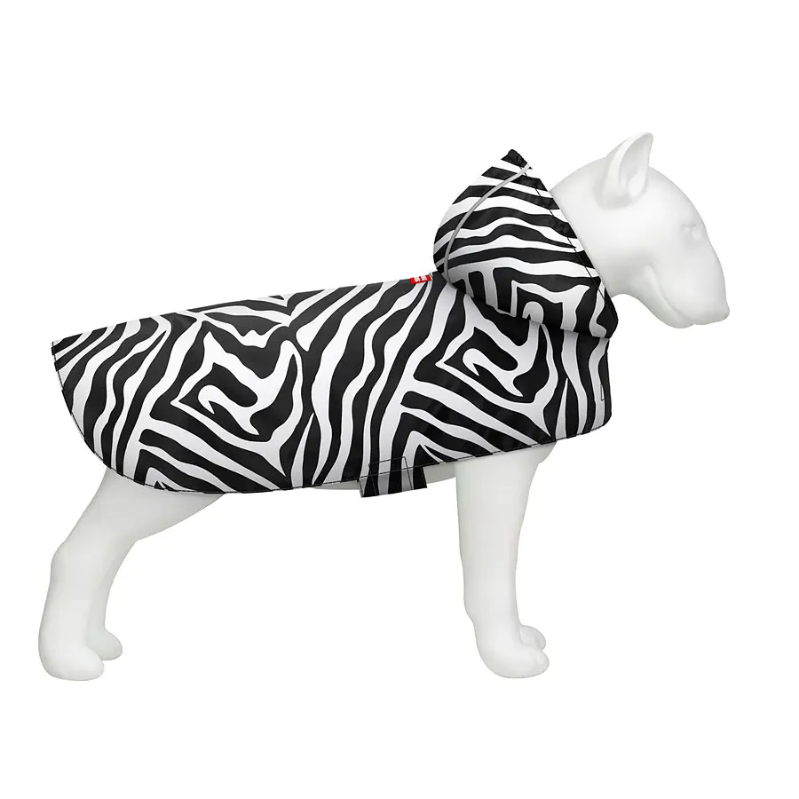 Дождевик-накидка с капюшоном для собак Collar Waudog Clothes, рисунок "Зебра", XS, А 26-29 см, B 32-41 см, С 21-26 см - фото 2