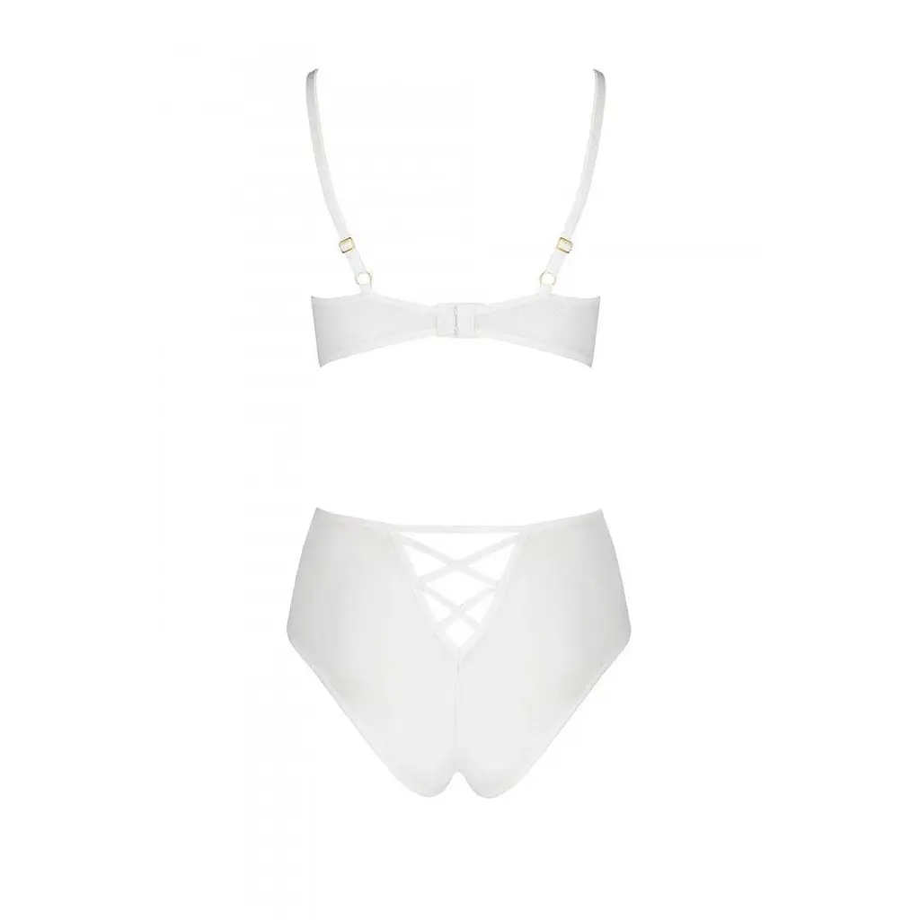 Еротичний комплект з малюнком Passion LOVELIA BIKINI L/XL, white - фото 4