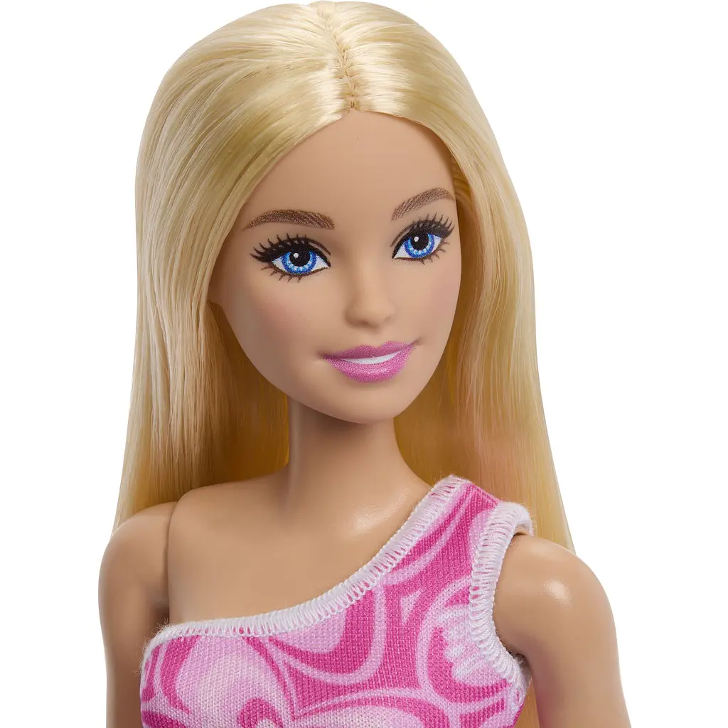 Лялька Barbie Супер стиль у рожевій сукні з принтом (блондинка) (JLG03) - фото 4