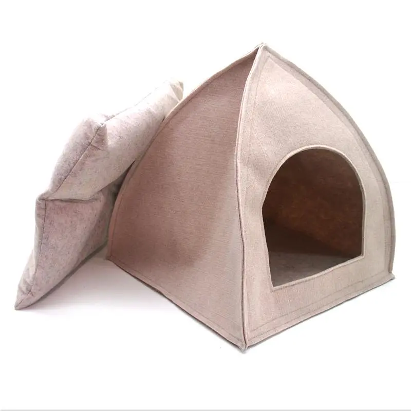 Будинок для котів та малих порід собак Zoo-hunt із фетру Джейн №1 35х35х36 см бежевий (ZH4946-1) - фото 3