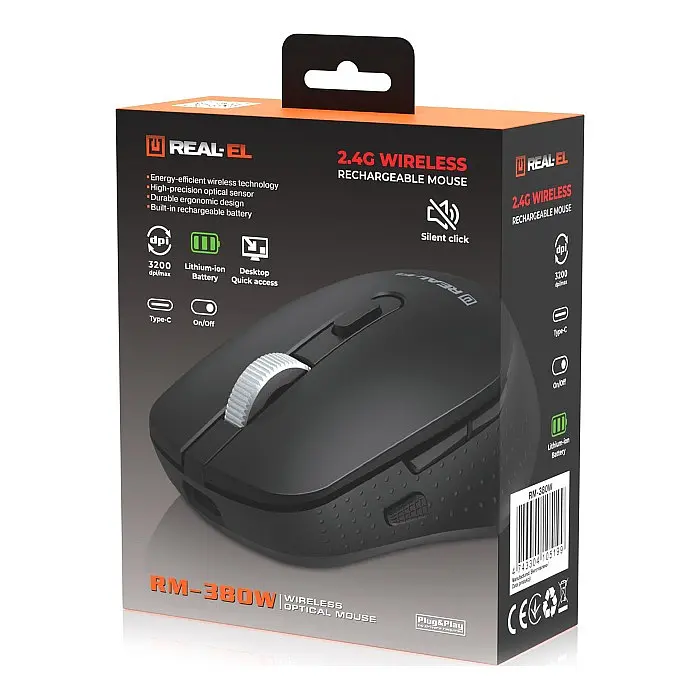 Миша бездротова REAL-EL RM-380W - фото 9
