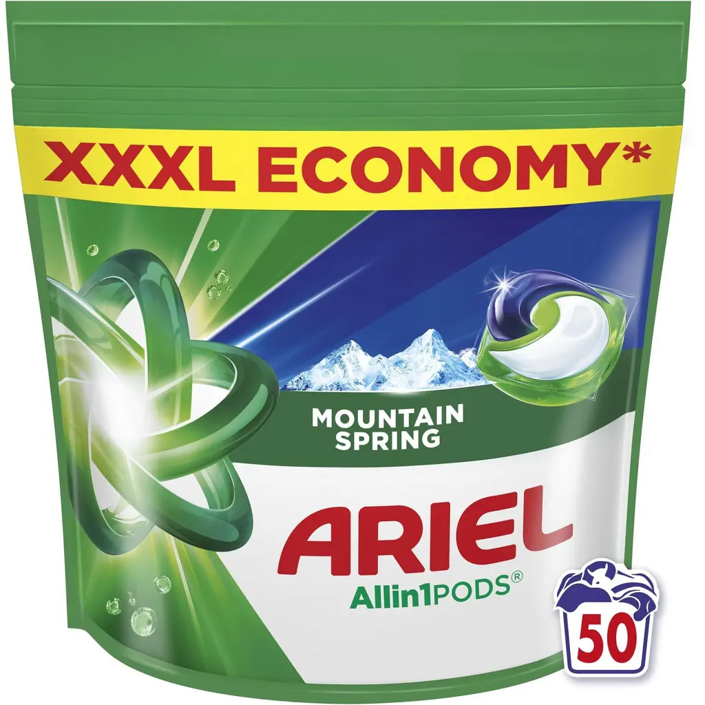 Капсули для прання Ariel Pods All-in-1 Гірське джерело 50 шт. (8700216764360) - фото 2