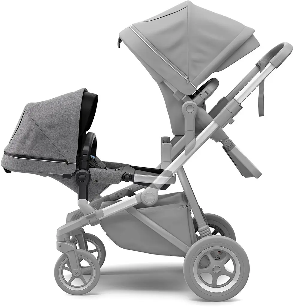 Прогулянкове крісло Thule Sleek Sibling Seat Grey Melange (TH 11000200) - фото 3