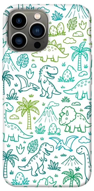 TPU чохол Demsky Dino pattern для Apple iPhone 12 Pro Max (6.7")