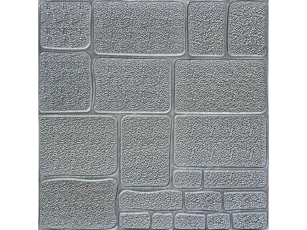 Панель стінова 3D STICKER WALL 700 * 700 * 6мм Камінь срібло (153) SW-00000187 - фото 2