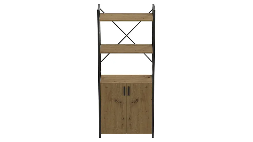 Етажерка 3/60 Ferrum-decor Серії Конект з тумбою 144x60x28 Чорний ДСП Артизан (FRD-104447) - фото 4
