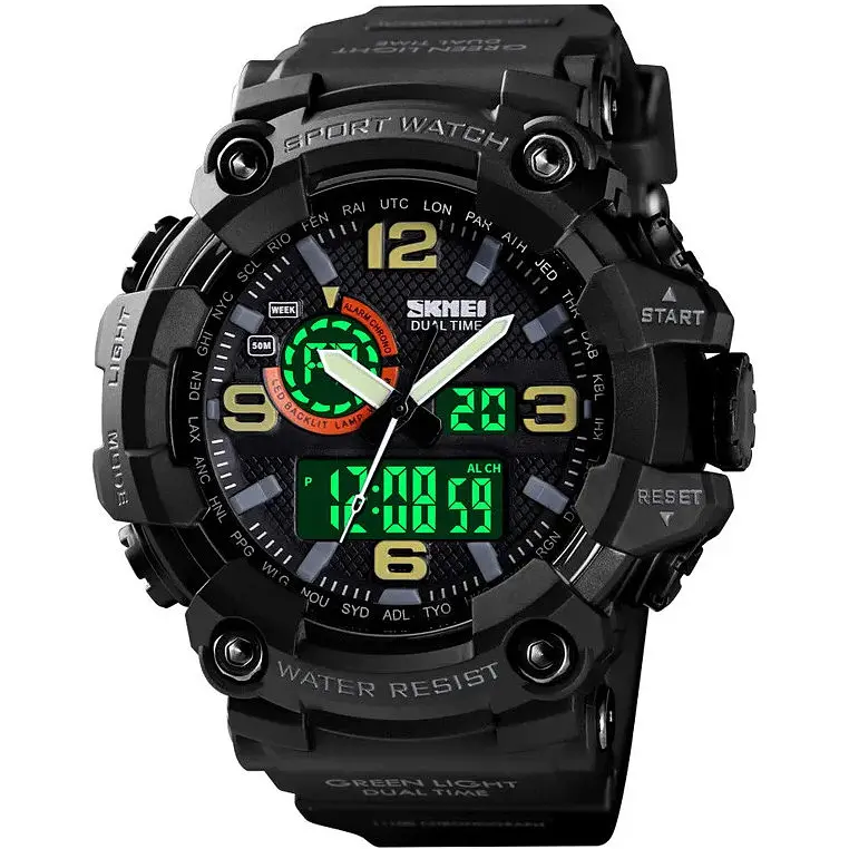 Годинники наручні чоловічі Skmei 1552 Black, 1552BK (17153) - фото 2