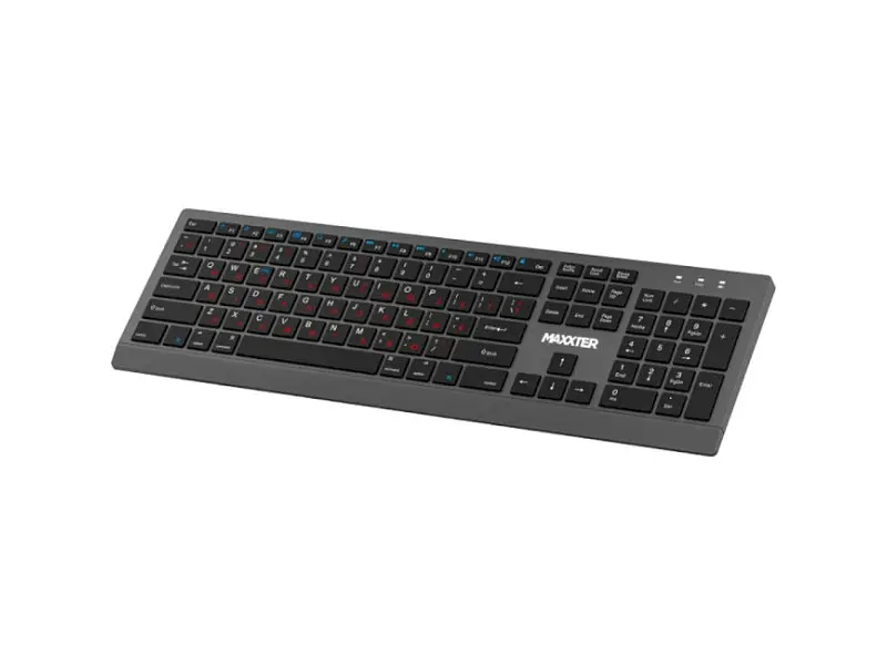 Клавіатура Maxxter KBW-01G-UA Wireless Grey/Black - фото 2