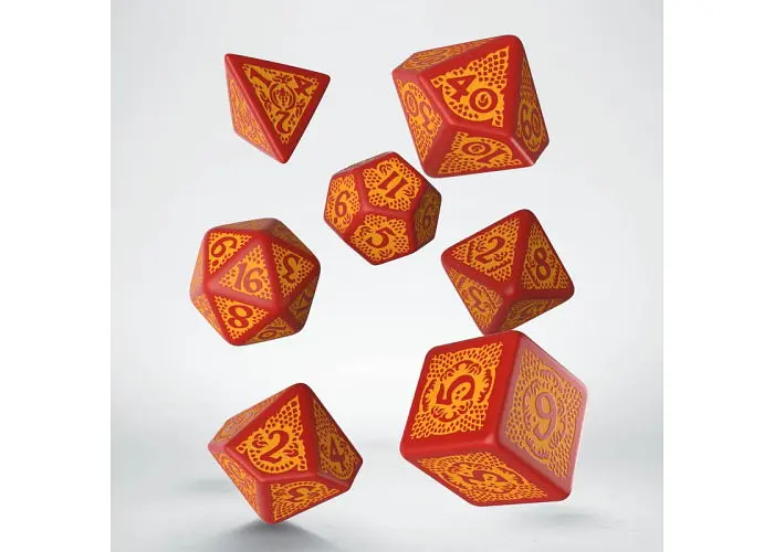 Набір кубиків Dragon Slayer Red & orange Dice Set , 7 шт. (SDRS1D) - фото 2