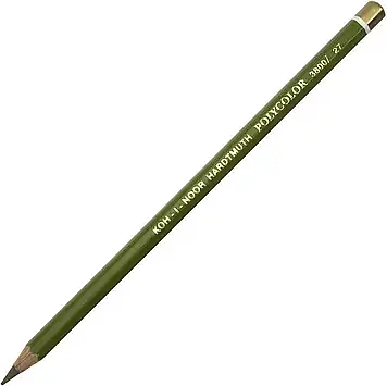 Олівець кольор."Koh-i-noor"№3800/27 Polycolor художн.ovlive green dark/олив.тем-зелен.(12) - фото 2