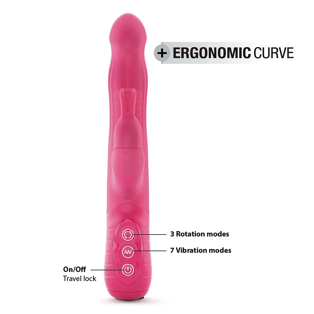 Вібратор-кролик Dorcel Baby Rabbit Magenta 2.0 з перлинним масажем і головкою, що обертається - фото 4
