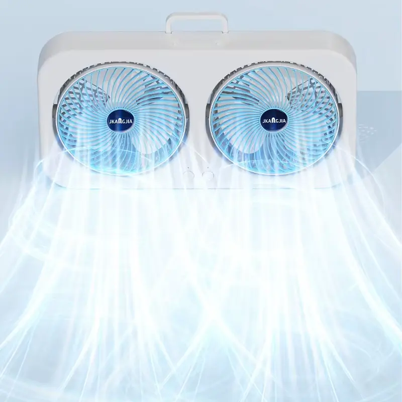 Настільний вентилятор F105 Dual-Fan Design 1800mAh Blue - фото 3