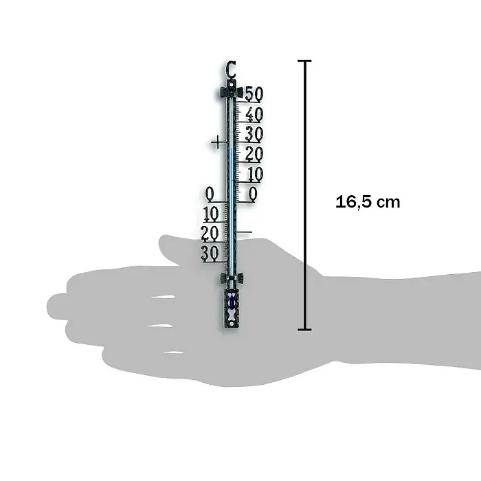 Термометр вуличний TFA метал чорний 165х35х14 мм (125000) - фото 3