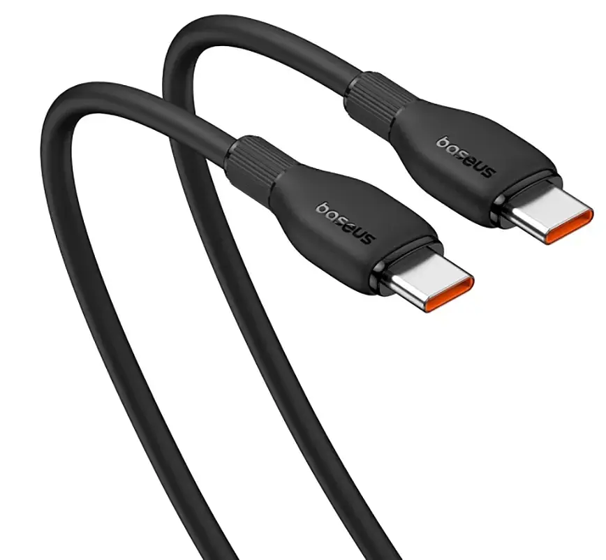 Кабель Baseus Pudding Series Fast Charging Cable Type-C to Type-C 100W 1.2m P10355702111-00 Black - фото 2