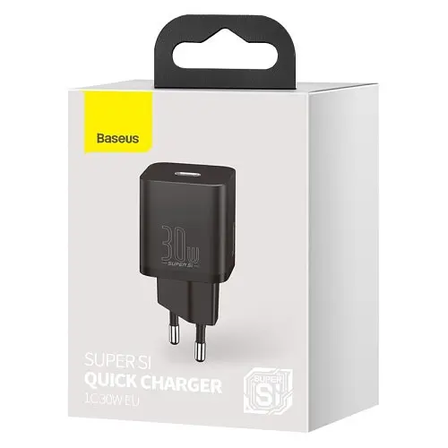 Мережевий зарядний пристрій Baseus Super Si Quick Charger 1C 30W EU чорний CCSUP-J01 - фото 5